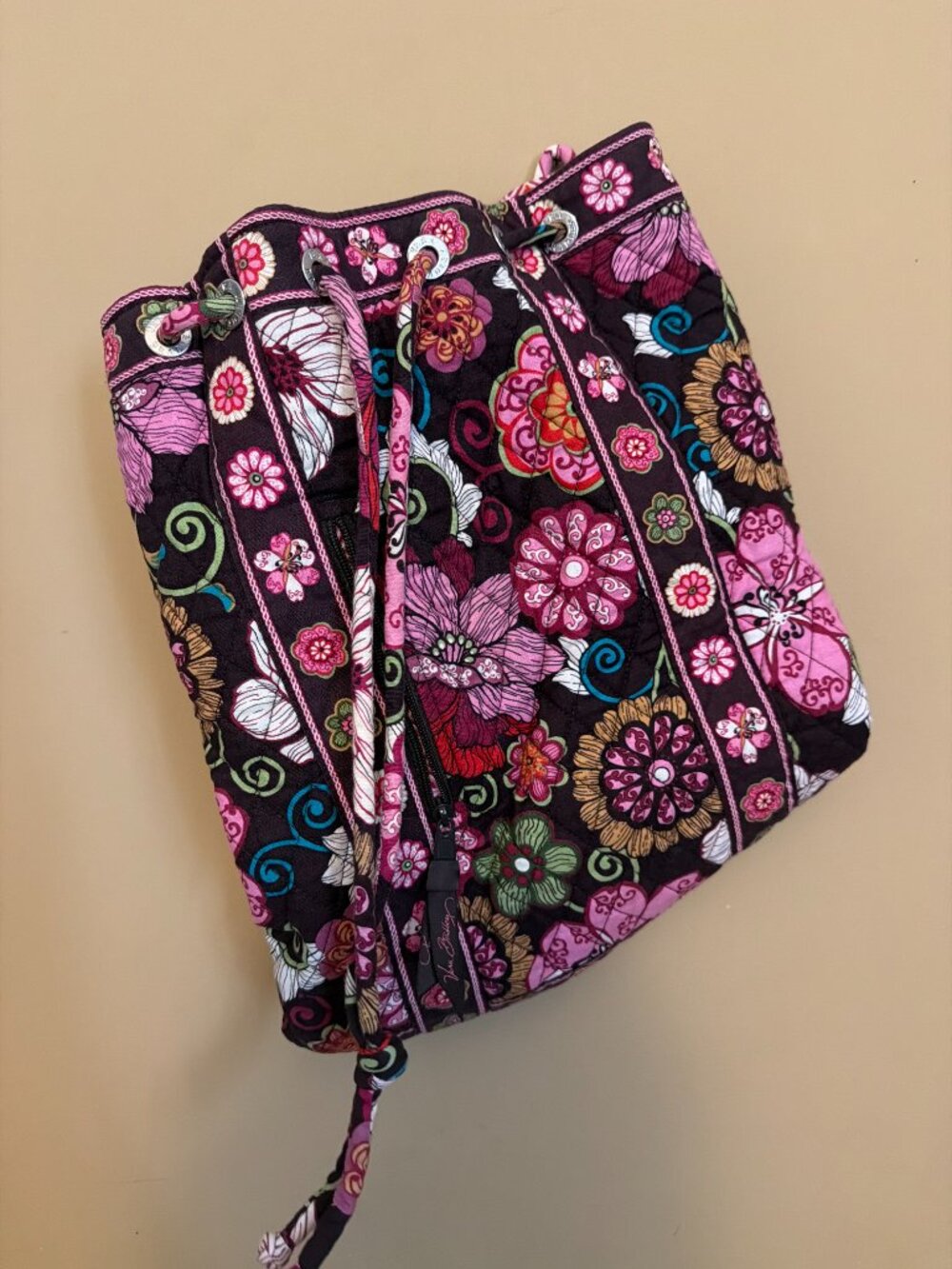 Vera Bradley Vintage Drawstring Mod Floral Pink
